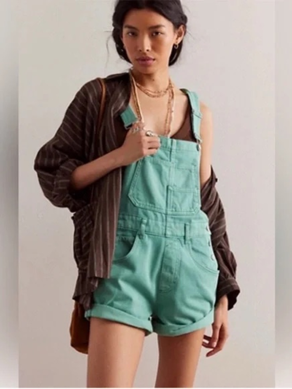 EUC We the Free Ziggy Shortalls seafoam green XS